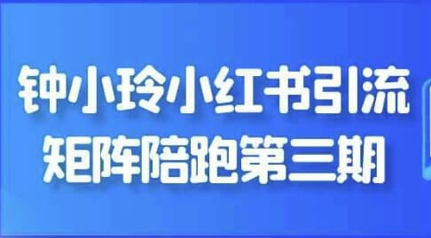 钟小玲小红书引流矩阵陪跑第三期-十一网创