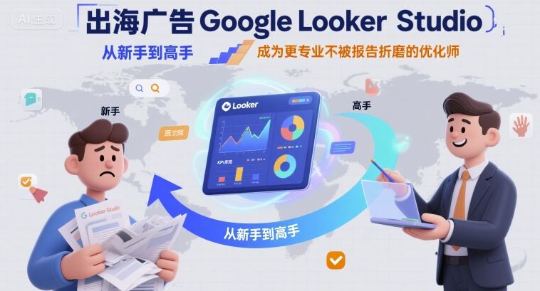 出海广告GoogleLookerStudio从新手到高手，成为更专业不被报告折磨的优化师-十一网创