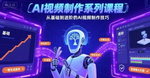 AI视频制作系列课程，从基础到进阶的AI视频制作技巧全涵盖-十一网创