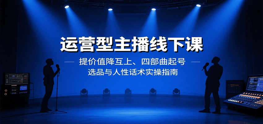 运营型主播线下课：提价值降互上、四部曲起号、选品与人性话术实操指南-十一网创
