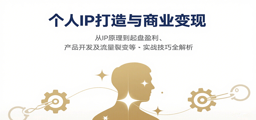 个人IP打造与商业变现，从IP原理到起盘盈利、产品开发及流量裂变等实战技巧全解析-十一网创
