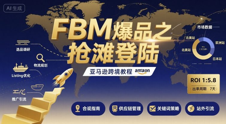FBM爆品之抢滩登陆-亚马逊跨境教程-十一网创
