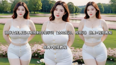 微胖女孩舞蹈AI视频制作提示词(含绘图词、视频词)跳舞+视频教程-十一网创