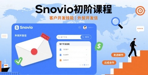 Snovio初阶课程，客户开发技能，外贸开发信-十一网创