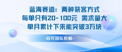 蓝海赛道：需求量大单月累计下来能突破3W-十一网创