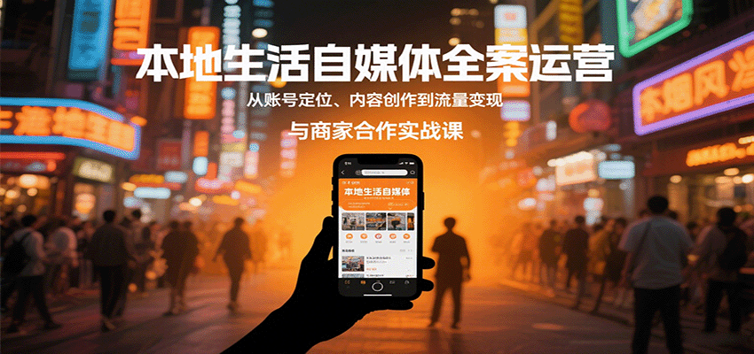 本地生活自媒体全案运营，从账号定位、内容创作到流量变现与商家合作实战课-十一网创