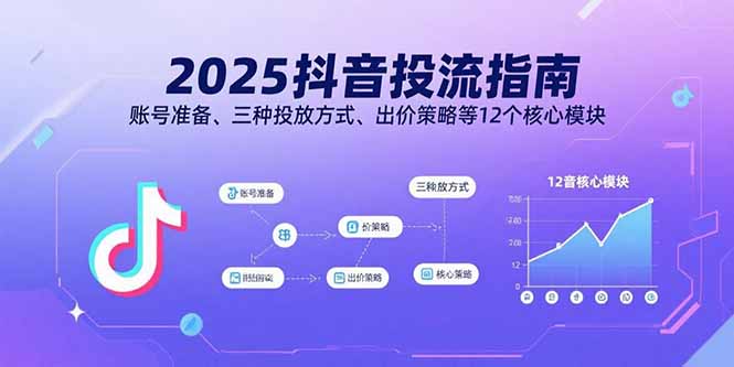 2025抖音投流指南，账号准备、三种投放方式、出价策略等12个核心模块-十一网创