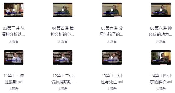 曾奇峰老师的精神分析课程-十一网创