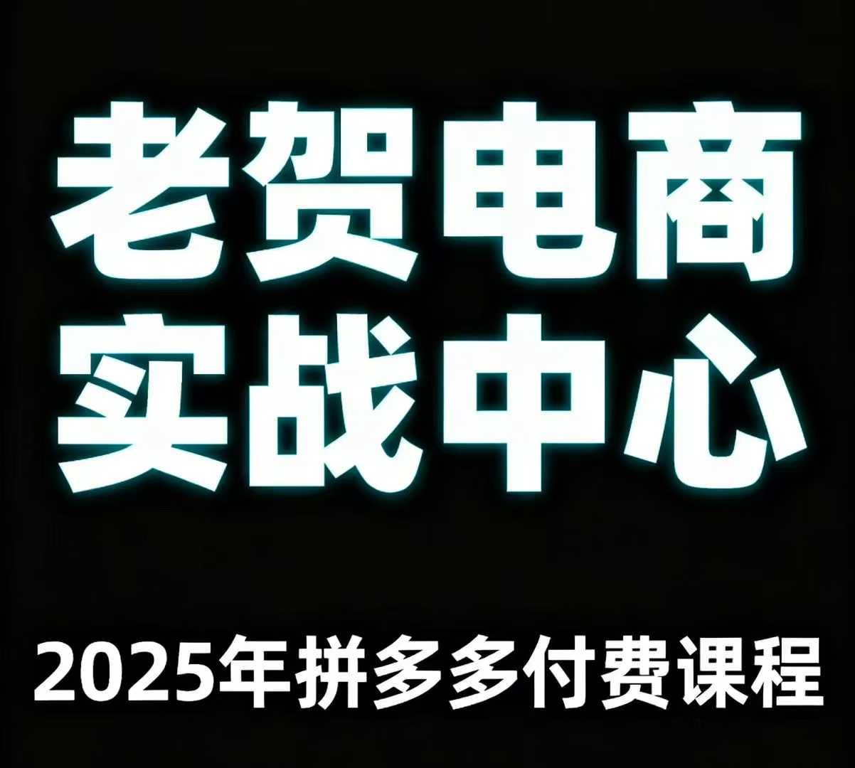 老贺电商2025年拼多多付费课程，用通俗易懂的方法告诉你多多怎么玩-十一网创