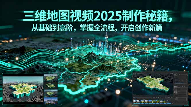 三维地图视频2025制作秘籍，从基础到高阶，掌握全流程，开启创作新篇-十一网创