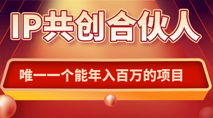 如何通过IP共创合伙人一起合伙“卖项目”-十一网创