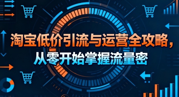 淘宝低价引流与运营全攻略，从零开始掌握流量密码-十一网创